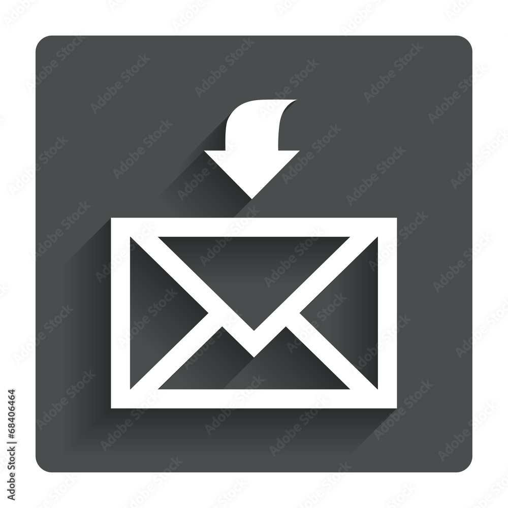 Mail receive icon. Envelope symbol. Get message Mail receive icon. Envelope symbol. Get message