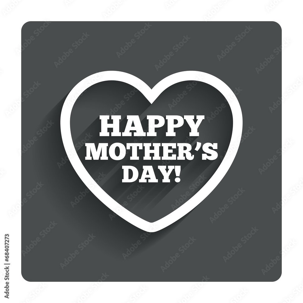 Obraz premium Happy Mothers's Day sign icon. Mom symbol.