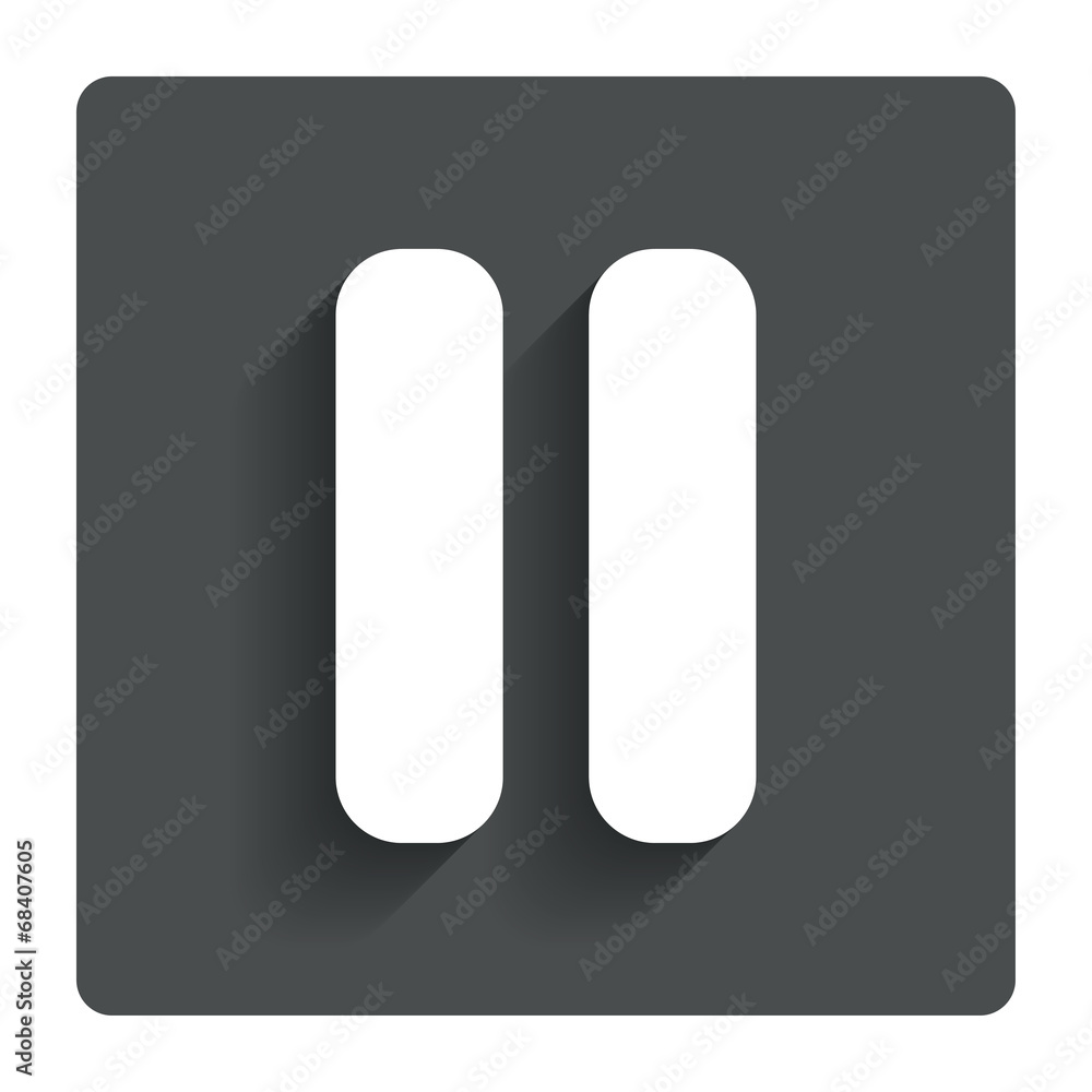 Pause sign icon. Player navigation button. Pause sign icon. Player navigation button.