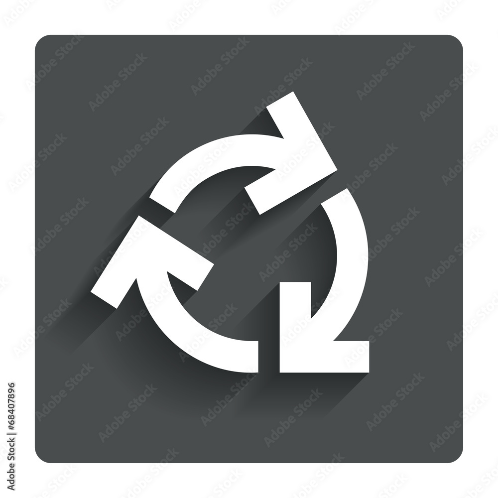 Recycling sign icon. Reuse or reduce symbol. Recycling sign icon. Reuse or reduce symbol.