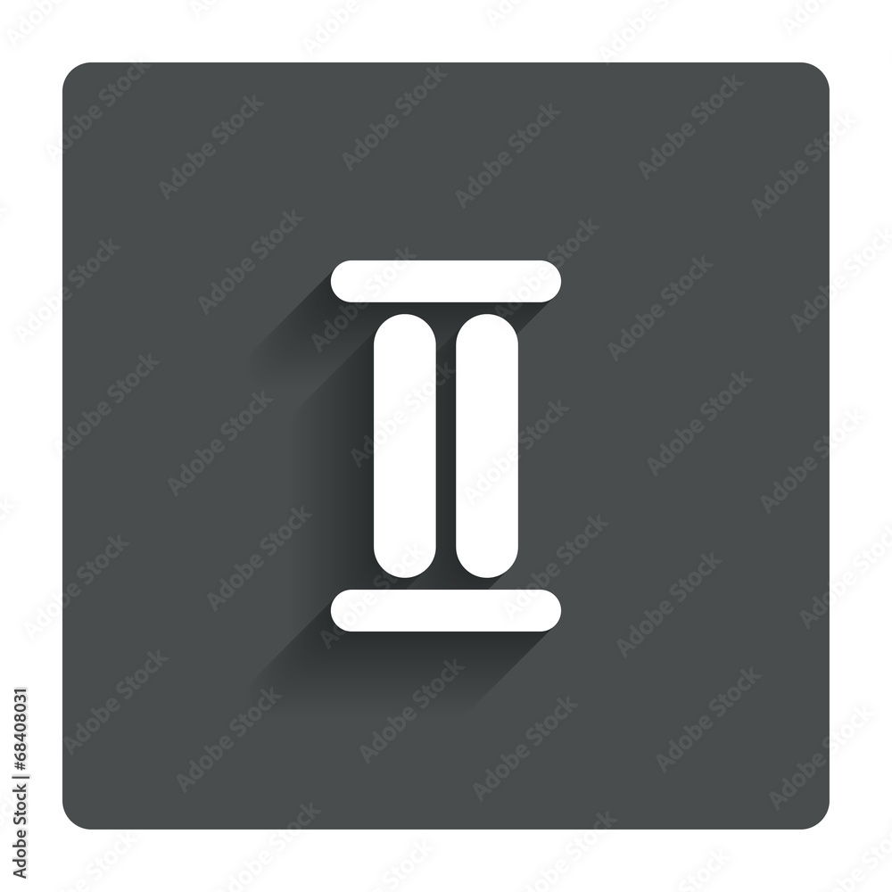 Roman numeral two icon. Roman number two sign.
