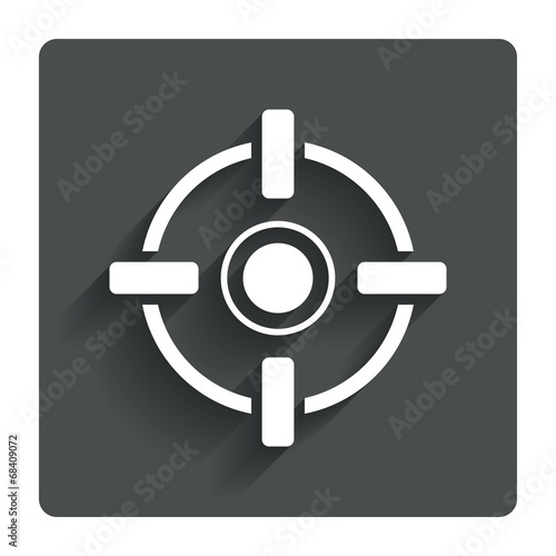 Crosshair sign icon. Target aim symbol.