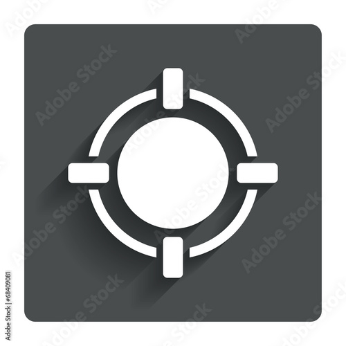 Crosshair sign icon. Target aim symbol.