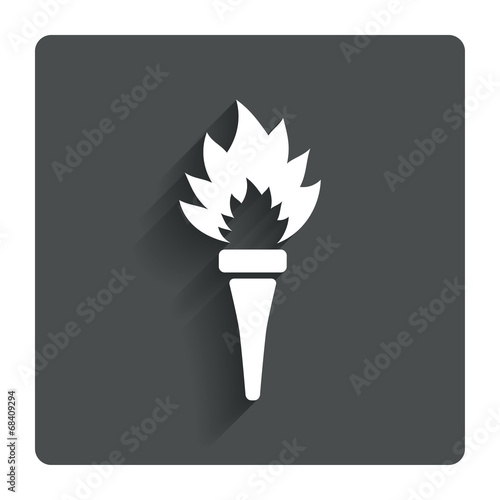 Torch flame sign icon. Fire symbol.