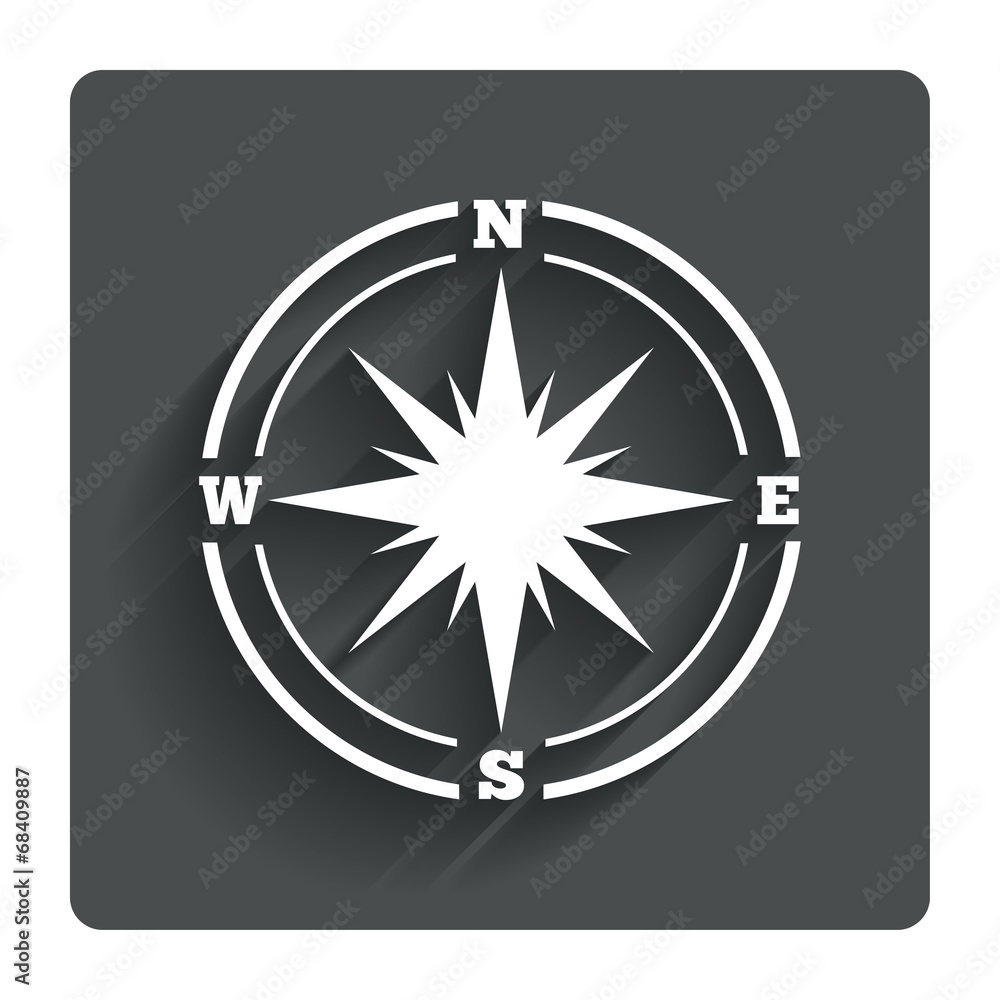 Compass sign icon. Windrose navigation symbol. Compass sign icon. Windrose navigation symbol.