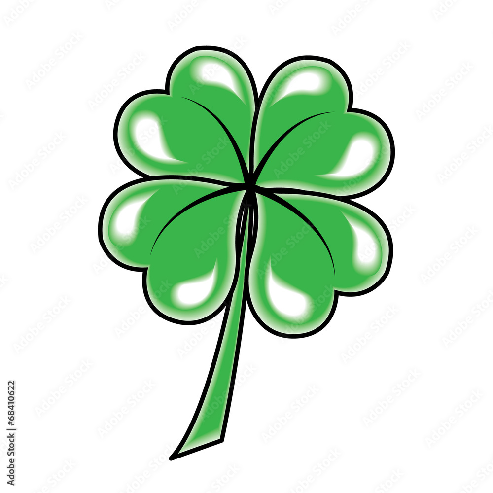 Leaf clover icon. Vector object on white background Leaf clover icon. Vector object on white background