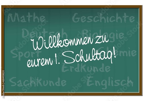 Schultafel Erster Schultag