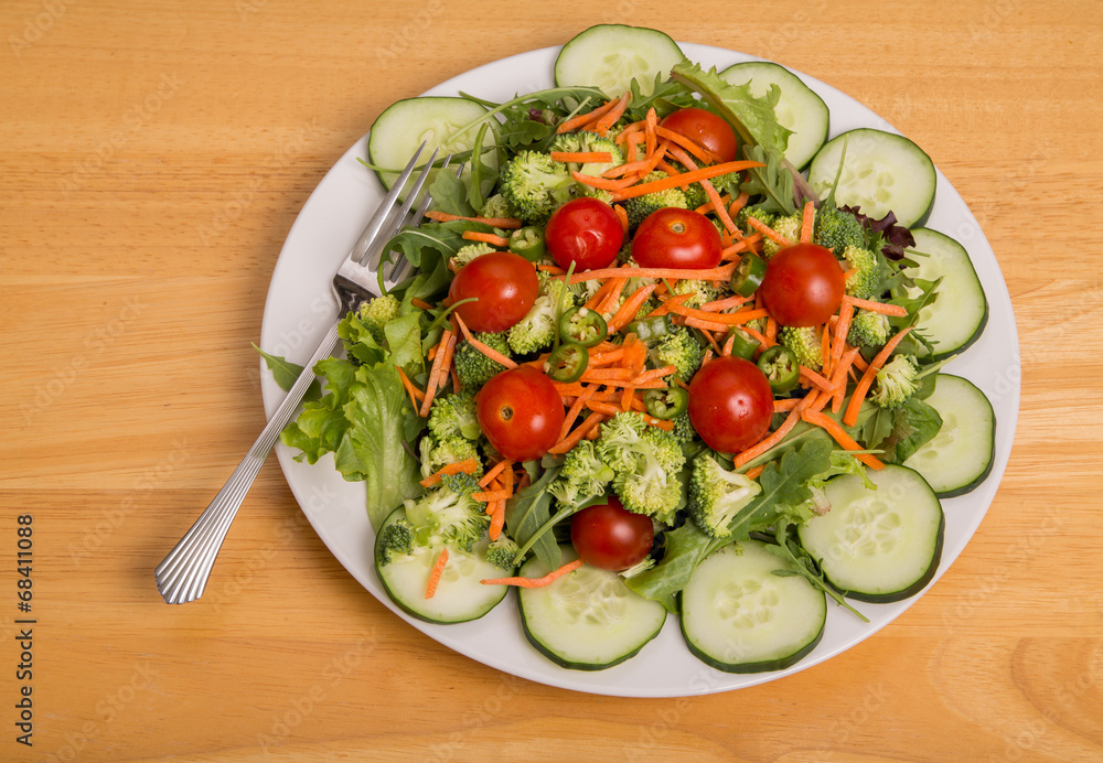Vegetable Salad with Cherry Tomatoes and Cayenne Peppers Vegetable Salad with Cherry Tomatoes and Cayenne Peppers
