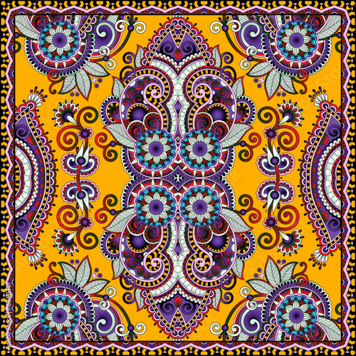 Traditional ornamental floral paisley bandanna