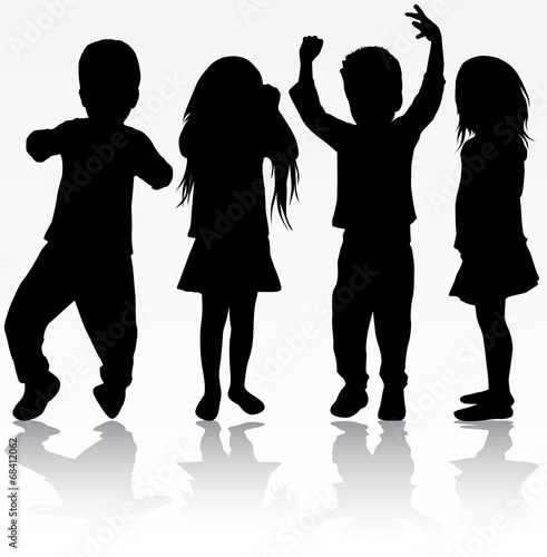 Children silhouettes