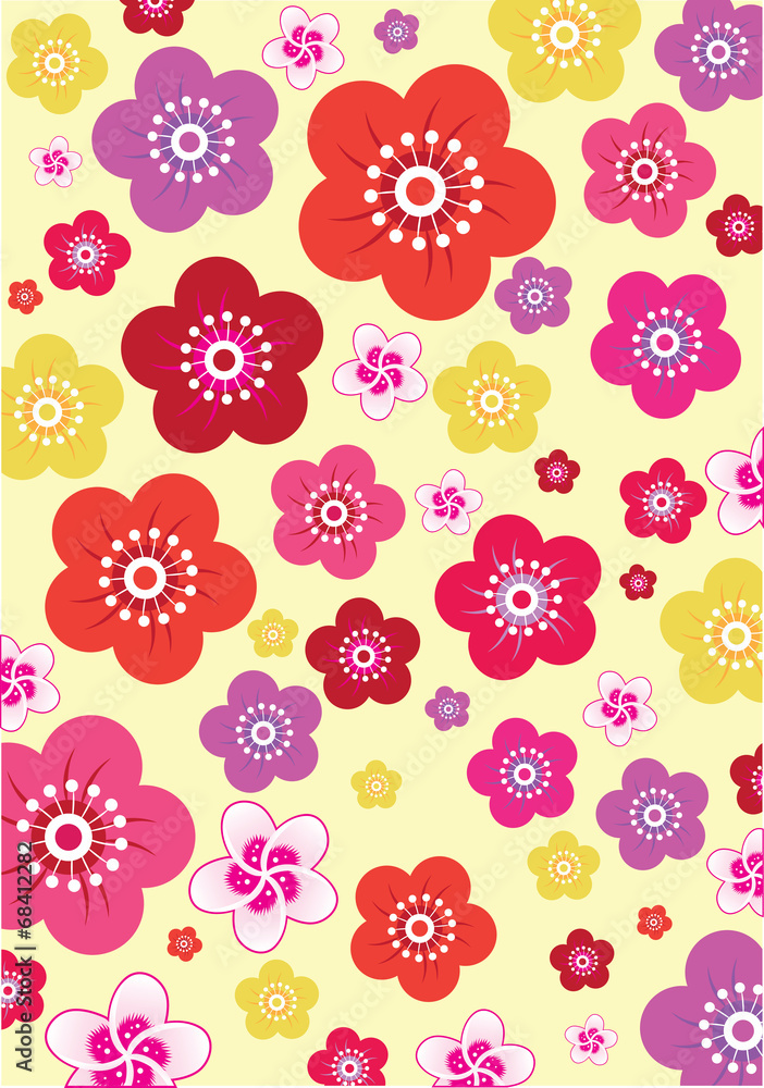 Seamless Flower Pattern Background