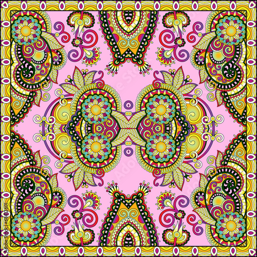 Traditional ornamental floral paisley bandanna