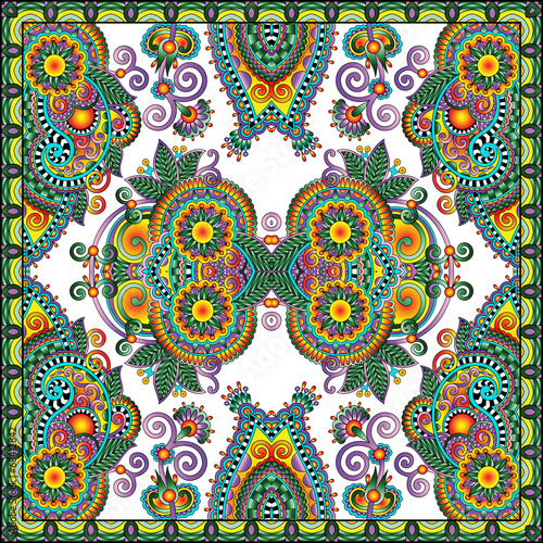 Traditional ornamental floral paisley bandanna