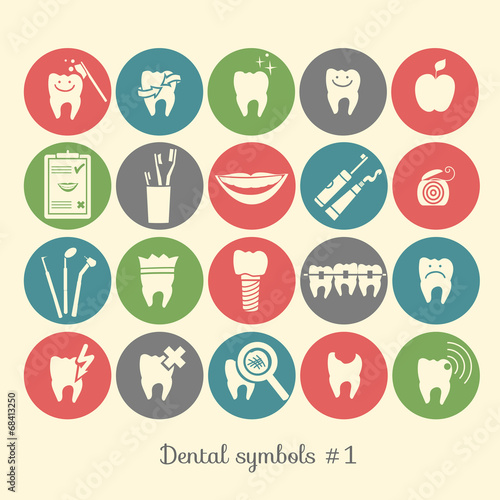 Set of dentistry symbols, part 1