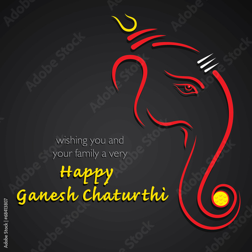 happy ganesh chaturthi festival greeting design