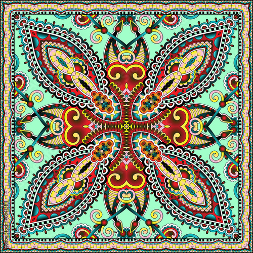 Traditional ornamental floral paisley bandanna