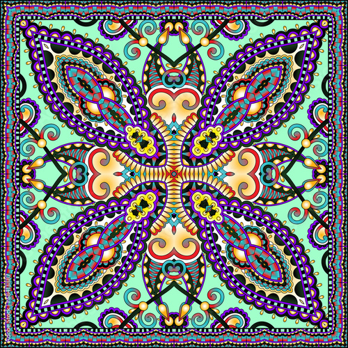 Traditional ornamental floral paisley bandanna