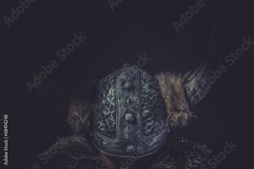 Only, Costume, Viking warrior with a huge sword and helmet with
