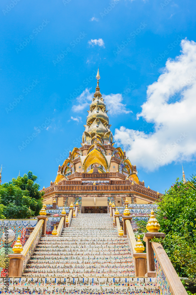 Fototapeta premium Stairway to Phasornkaew Temple ,Khao Kho Phetchabun Thailand
