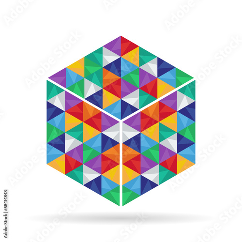 Abstract background with triangular geometric shapes