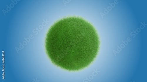 Planet from the green grass