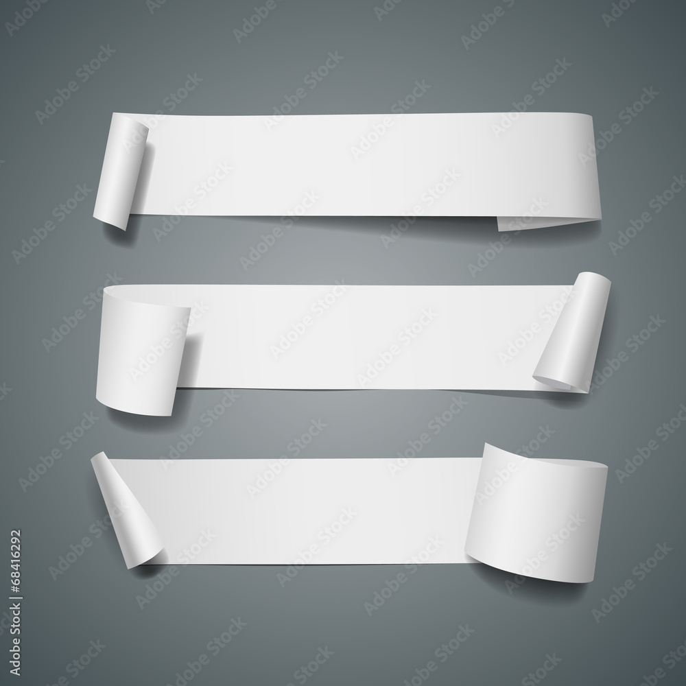 White paper roll long collections design