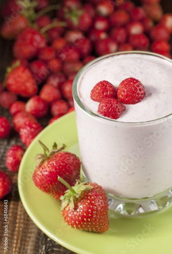 Strawberry-yogurt drink.