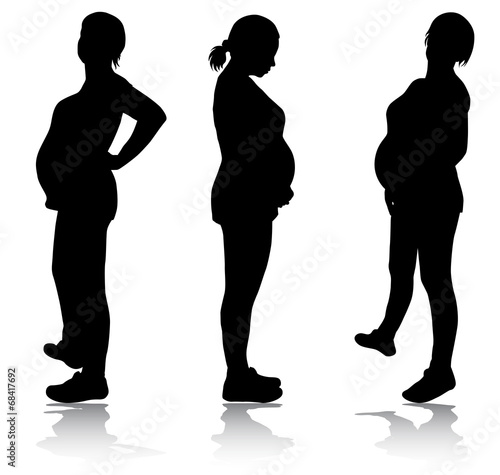 Pregnant woman silhouette