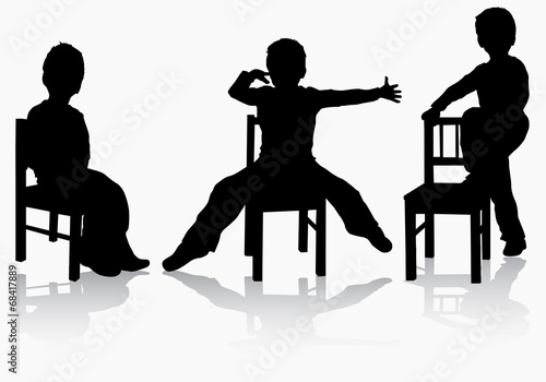 Little boy on the chair