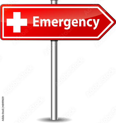 Vector emergency sign