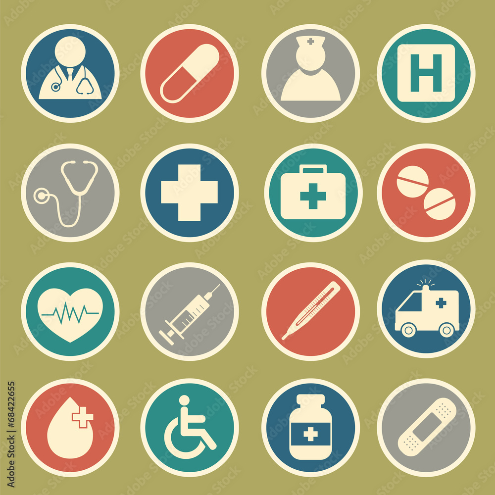 Fototapeta premium medical icons