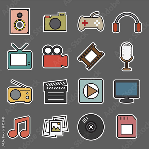 multimedia sticker icon