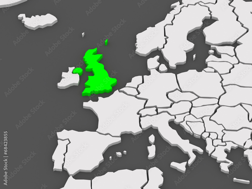 Obraz premium Map of worlds. Great Britain.