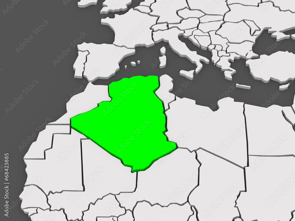Map of worlds. Algeria.