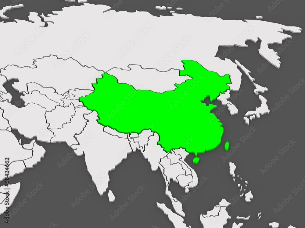 Map of worlds. China.