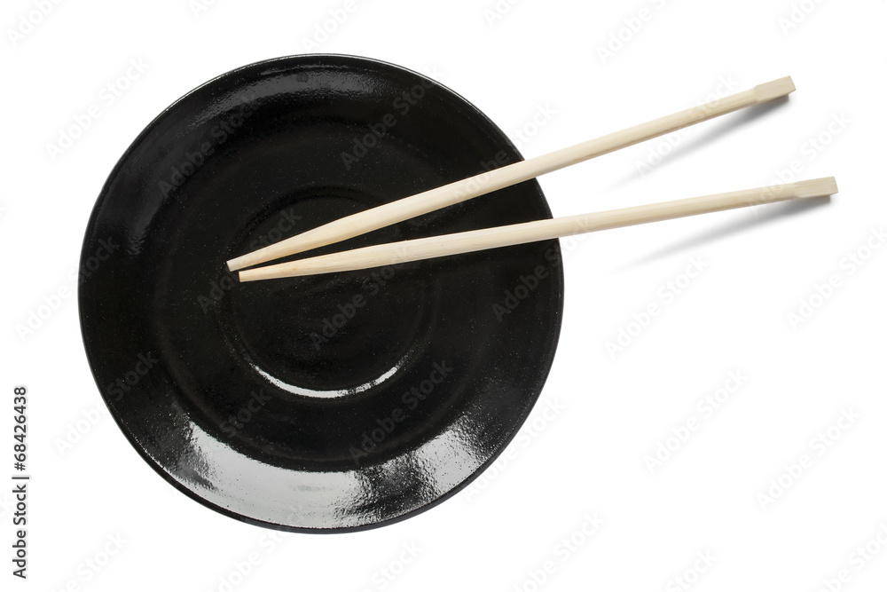 Chopsticks on a plate Chopsticks on a plate