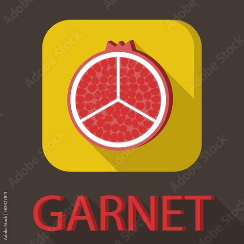 Illustration of garnet flat icon
