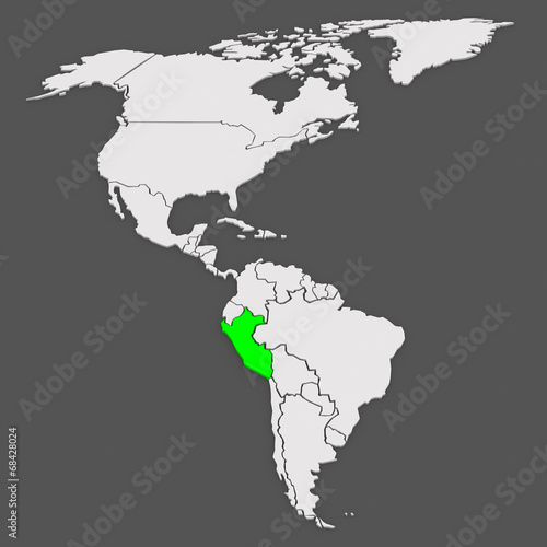 Map of worlds. Peru.