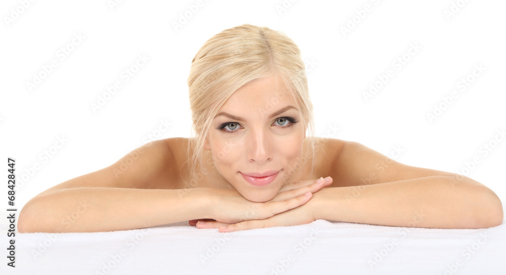 Beautiful young woman isolated on white Beautiful young woman isolated on white