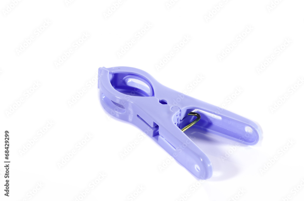 Clothespin clip isolated on white background Clothespin clip isolated on white background