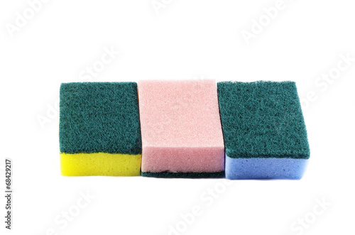 double side cleaning sponges stack horizontal
