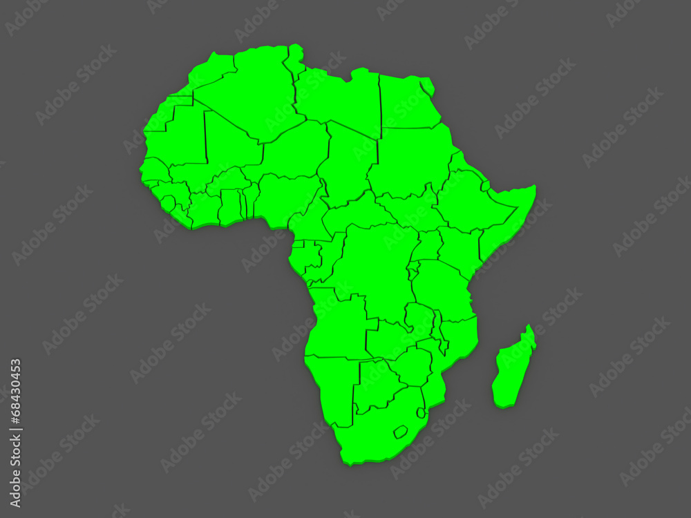 Map of worlds. Africa.