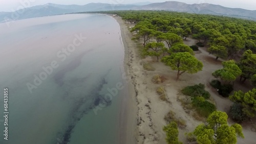 Marathon Beach Sxoinias Aerial view