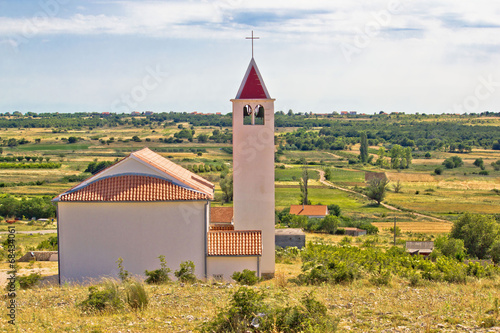 Ravni kotari church and landscape photo