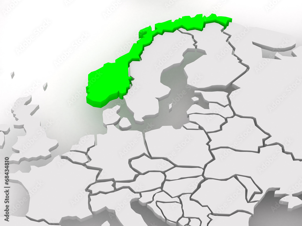Map of worlds. Norway. Map of worlds. Norway.