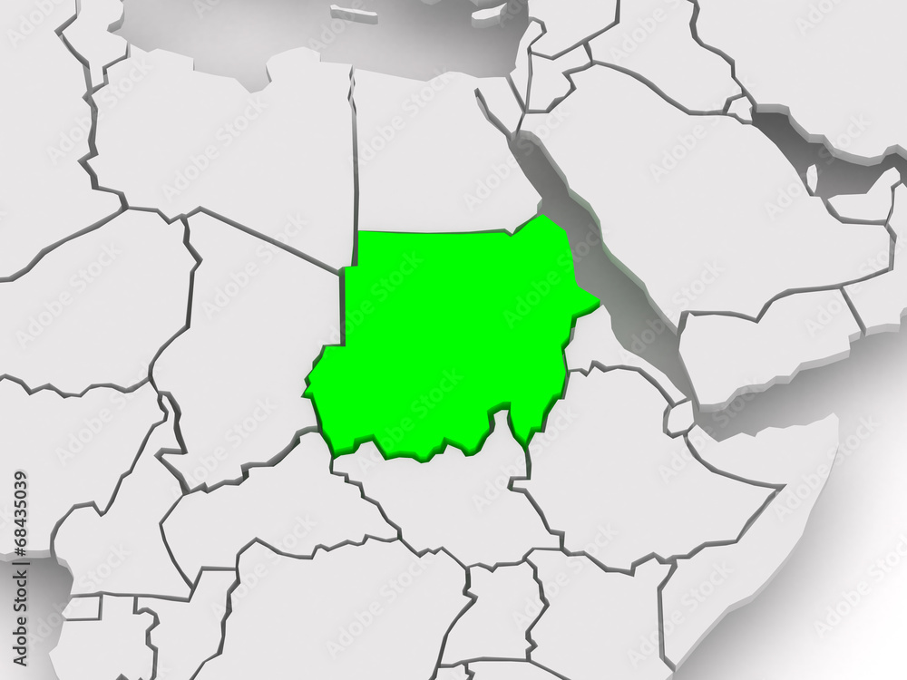 Map of worlds. Sudan.