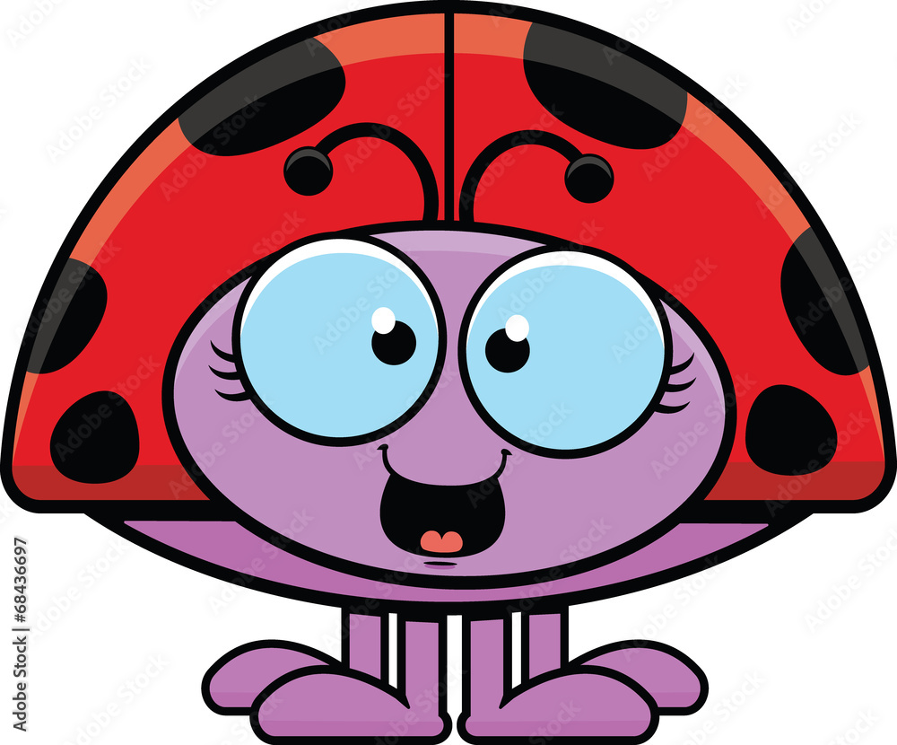 Fototapeta premium Cartoon Ladybug Cute