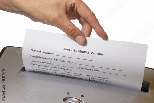 Discarding a employee termination form photo