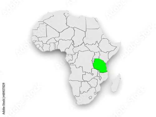 Map of worlds. Tanzania.