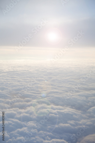 clouds with lens flare